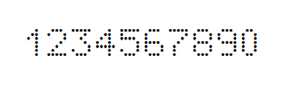 5×7数字点阵字体 ddN57AA1005