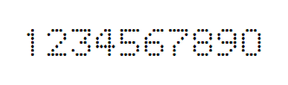 5×7数字点阵字体 ddN57AA1015