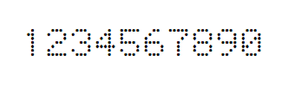 5×7数字点阵字体 ddN57AA1025