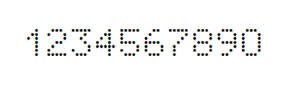 5×7数字点阵字体 ddN57AA1062