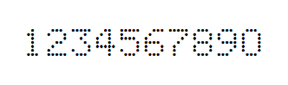 5×7数字点阵字体 ddN57AA1087