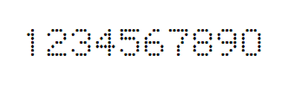 5×7数字点阵字体 ddN57AA1095