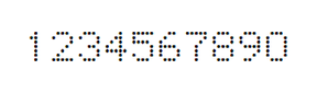 5×7数字点阵字体 ddN57AA1112