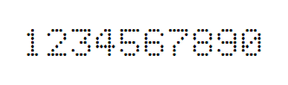 5×7数字点阵字体 ddN57AA1113