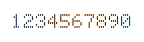 5×7数字点阵字体 ddN57AA1152