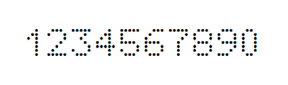 5×7数字点阵字体 ddN57AA1154
