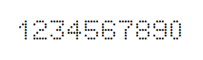 5×7数字点阵字体 ddN57AA1161