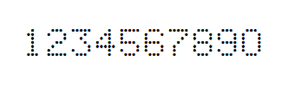 5×7数字点阵字体 ddN57AA1169