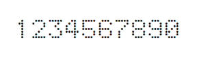 5×7数字点阵字体 ddN57AA1176