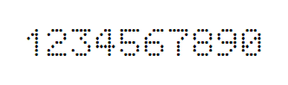 5×7数字点阵字体 ddN57AA1183