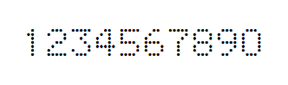 5×7数字点阵字体 ddN57AA1184