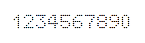 5×7数字点阵字体 ddN57AA1187