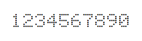 5×7数字点阵字体 ddN57AA1197