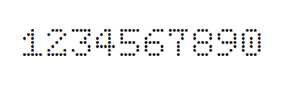 5×7数字点阵字体 ddN57AA120