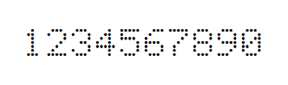 5×7数字点阵字体 ddN57AA1205