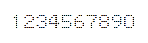 5×7数字点阵字体 ddN57AA1207