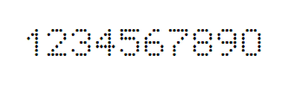 5×7数字点阵字体 ddN57AA1223