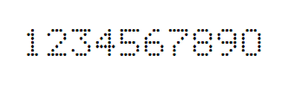 5×7数字点阵字体 ddN57AA1236