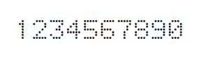 5×7数字点阵字体 ddN57AA124