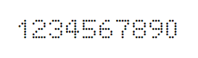 5×7数字点阵字体 ddN57AA1245