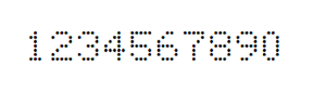 5×7数字点阵字体 ddN57AA1246