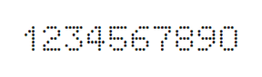 5×7数字点阵字体 ddN57AA1249