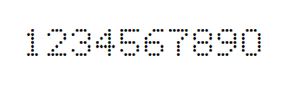 5×7数字点阵字体 ddN57AA1270