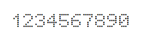 5×7数字点阵字体 ddN57AA1272