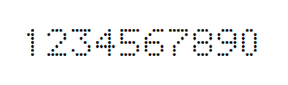 5×7数字点阵字体 ddN57AA1273