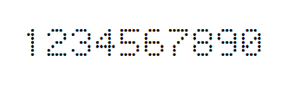 5×7数字点阵字体 ddN57AA1275