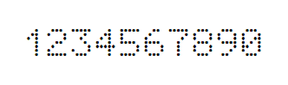 5×7数字点阵字体 ddN57AA1293