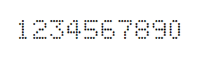 5×7数字点阵字体 ddN57AA1295