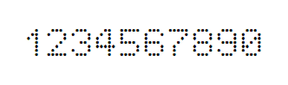 5×7数字点阵字体 ddN57AA1306