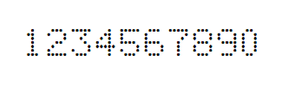 5×7数字点阵字体 ddN57AA1321