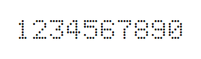 5×7数字点阵字体 ddN57AA1343