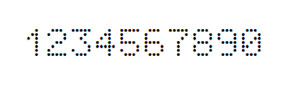 5×7数字点阵字体 ddN57AA1349