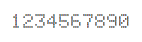 5×7数字点阵字体 ddN57AA1350