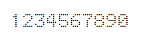 5×7数字点阵字体 ddN57AA1369
