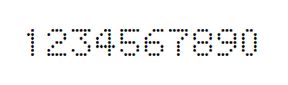 5×7数字点阵字体 ddN57AA1373