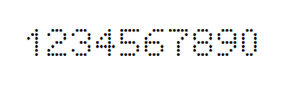 5×7数字点阵字体 ddN57AA1382