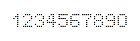5×7数字点阵字体 ddN57AA139