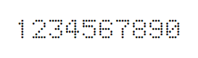 5×7数字点阵字体 ddN57AA1396