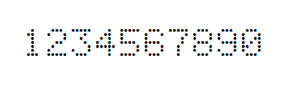 5×7数字点阵字体 ddN57AA1400