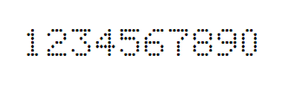 5×7数字点阵字体 ddN57AA1403