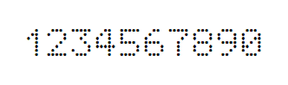 5×7数字点阵字体 ddN57AA1407