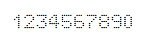 5×7数字点阵字体 ddN57AA1433