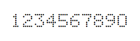 5×7数字点阵字体 ddN57AA1456