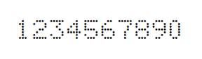 5×7数字点阵字体 ddN57AA1511