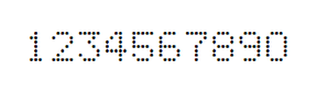 5×7数字点阵字体 ddN57AA1523