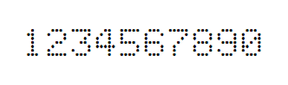 5×7数字点阵字体 ddN57AA1535